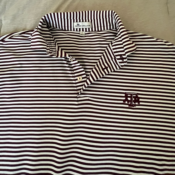 Peter Millar Striped A&M Collared Shirt - Picture 2 of 4
